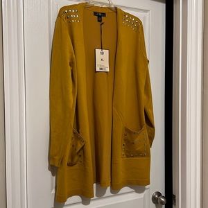 NWT 80 Park LS Open Front Cardigan